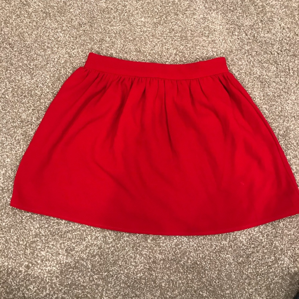 Red skater skirt